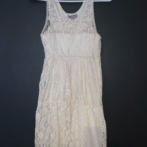 Girls white lace dress